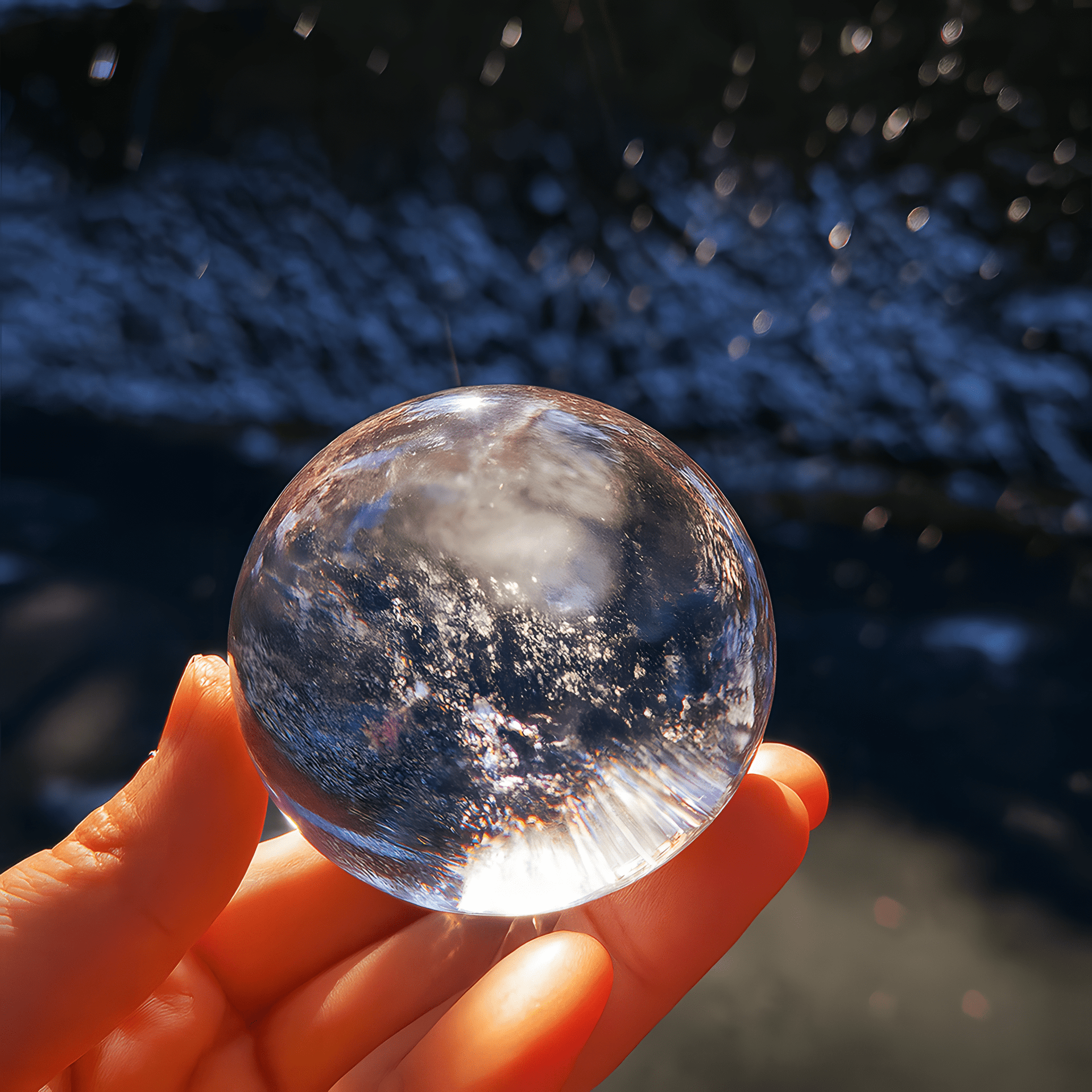 Himalayan Clear Quartz Sphere – Specimen-Grade, Hand-Polished (“Snow Mountain Spirit”) - Himalayan Whisper -