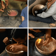 Himalayan High-Copper Full-Moon OM Singing Bowl (31–32 cm / 12.2–12.6 in) - Himalayan Whisper -