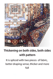 Himalayan Mandala Tapestry Wall Hanging — Thick Plush Velvet, Calm-Focus Decor # Design11 - Himalayan Whisper -