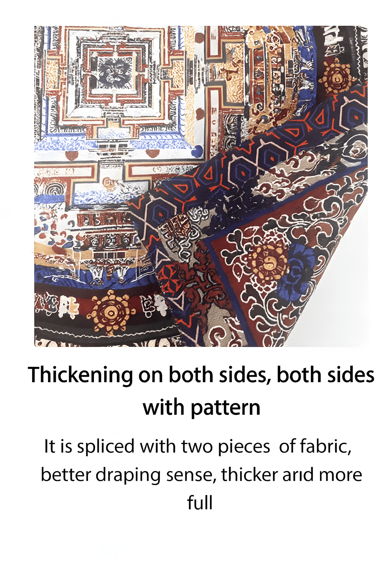 Himalayan Mandala Tapestry Wall Hanging — Thick Plush Velvet, Calm-Focus Decor # Design11 - Himalayan Whisper -