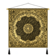 Himalayan Mandala Tapestry Wall Hanging — Thick Plush Velvet, Calm - Focus Decor  Design5 - Himalayan Whisper - 