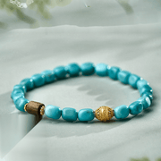 Himalayan Turquoise Bracelet – Potala Drum Bead - Himalayan Whisper -