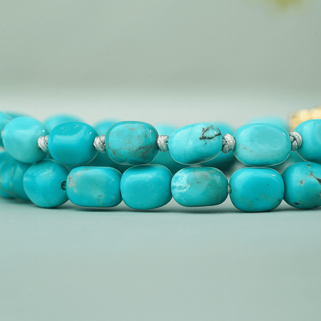 Himalayan Turquoise Bracelet – Potala Drum Bead - Himalayan Whisper -