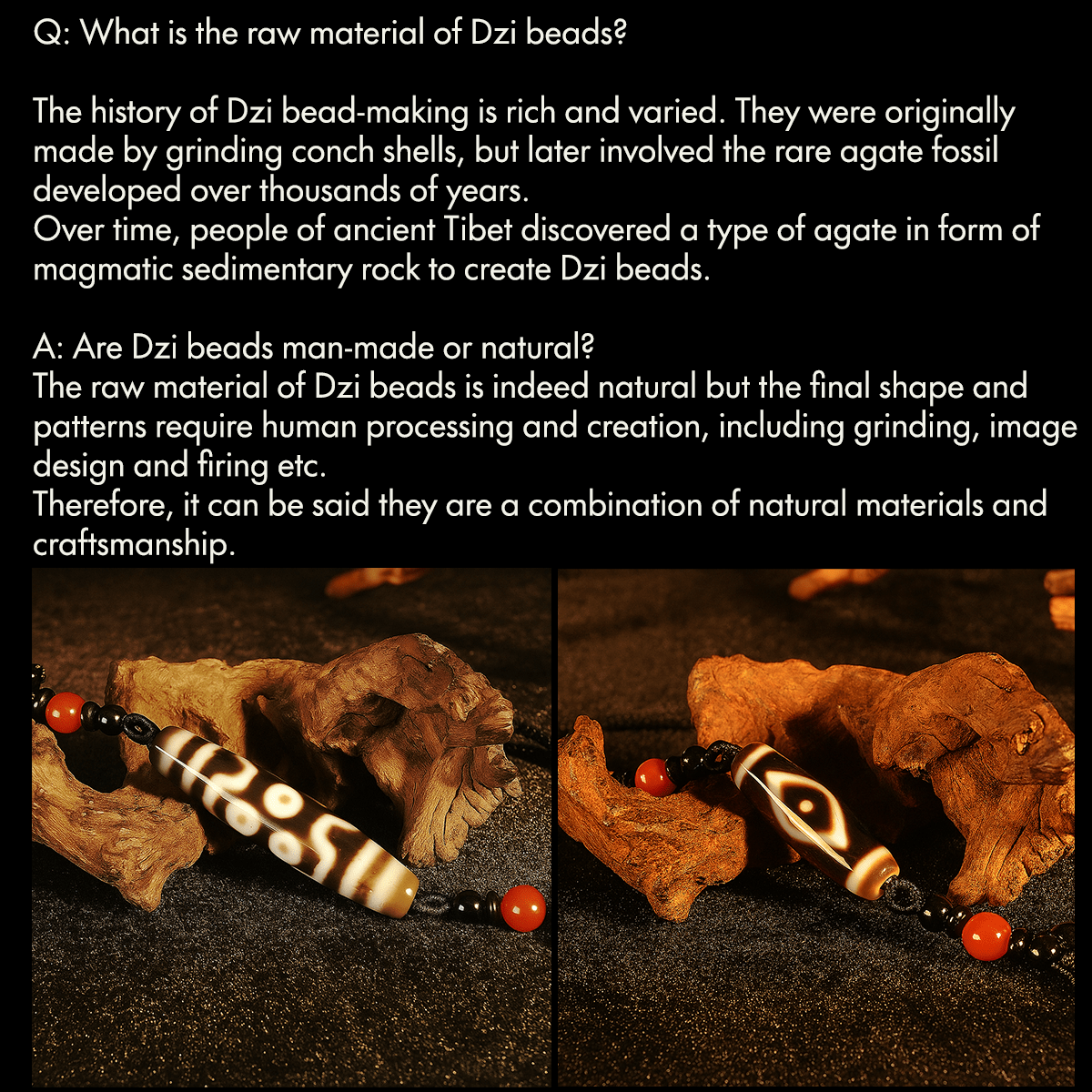 Heaven–Earth One-Eyed Dzi Bead Pendant – Clarity · Focus · Follow-Through (58mm / 2.28") – Design #2 - Himalayan Whisper -